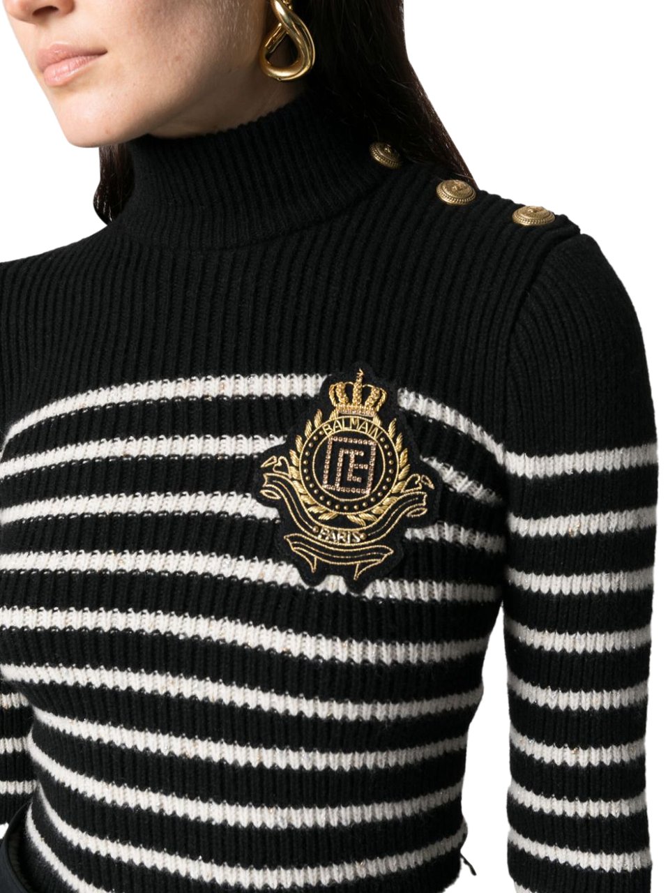 Balmain Sweaters Blacknatural Zwart
