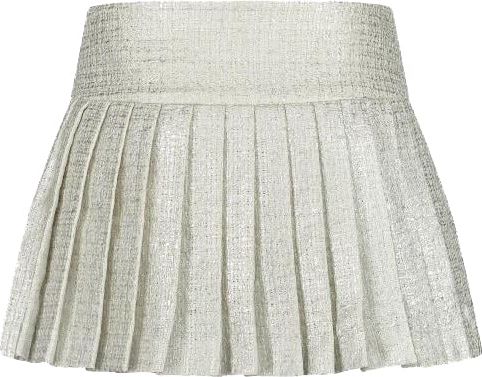 Versace Skirt Laminate Tweed Zilver