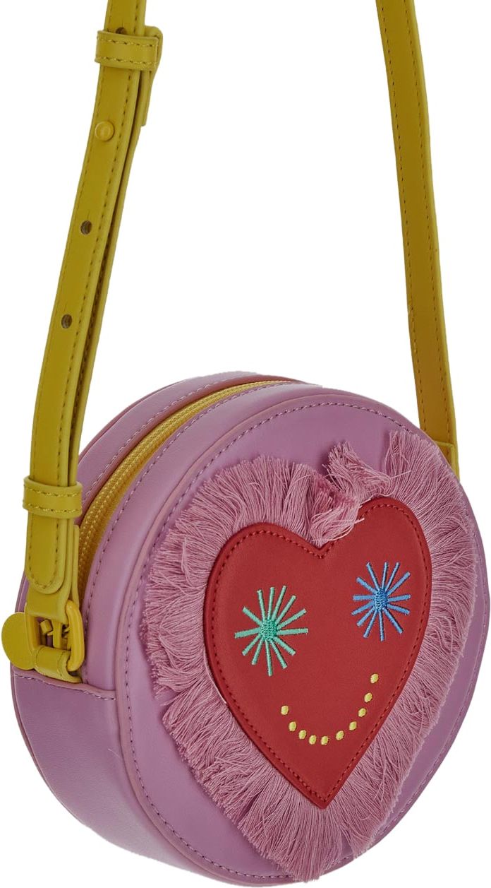 Stella McCartney Smiley Heart Round Shoulder Bag Roze