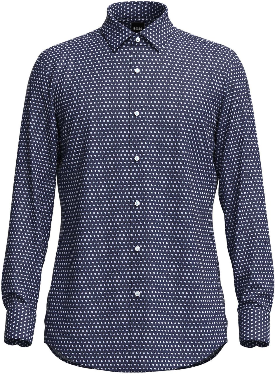 Boss Shirts Blue Blauw