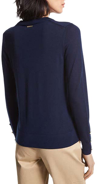 Michael Kors Michael Kors Midnight blue merino wool sweater Blauw
