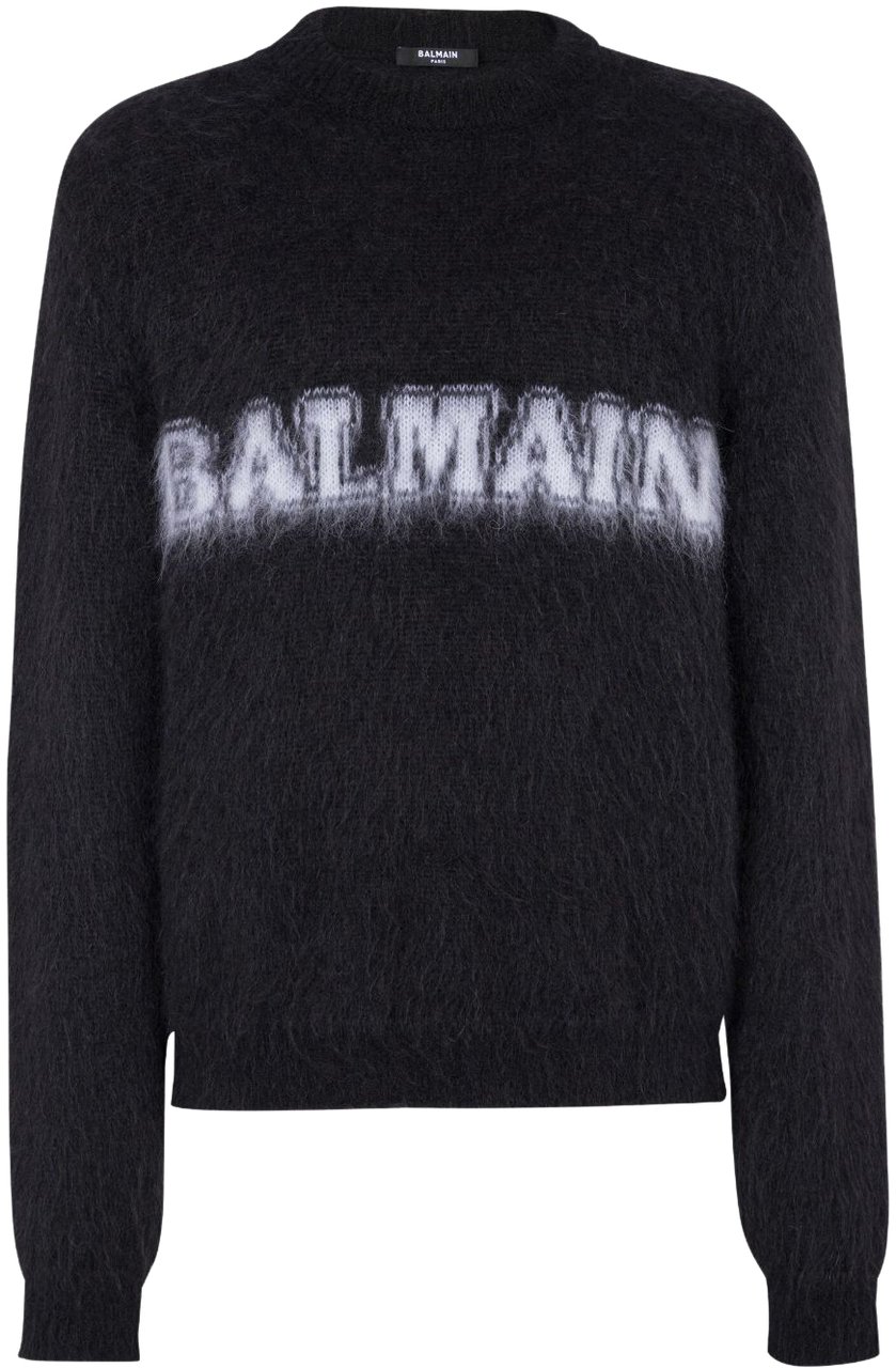 Balmain Mohair Knitwear Zwart