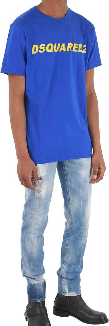 Dsquared2 Cool Fit Logo Printed T-shirt Blauw