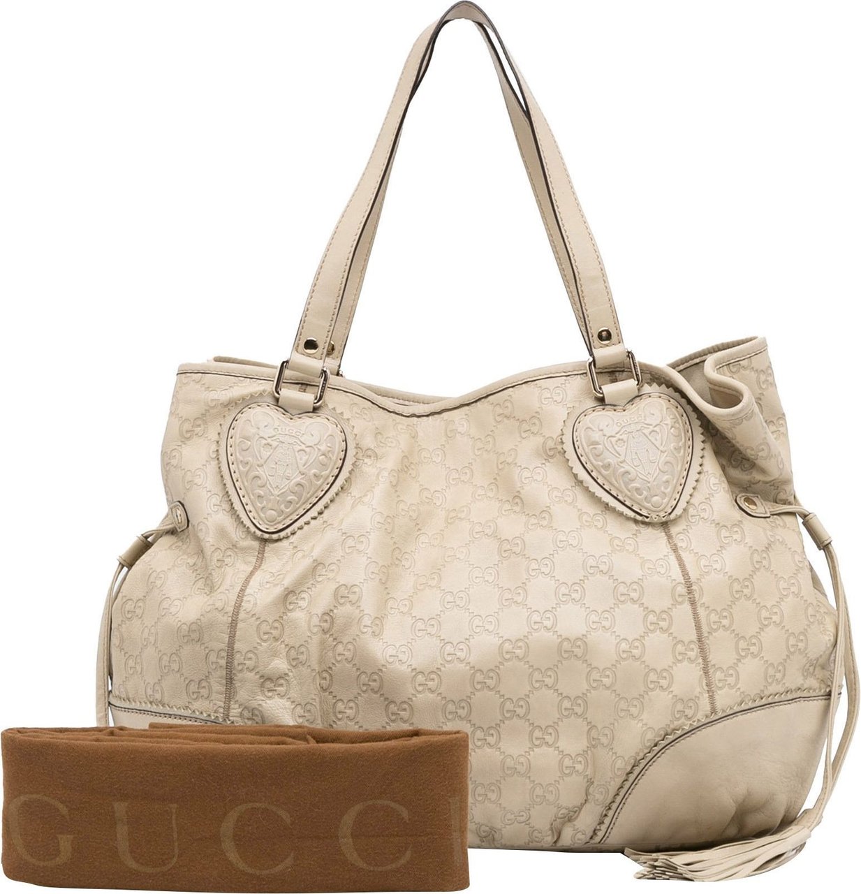 Gucci Guccissima Tribeca Tote Bag Wit