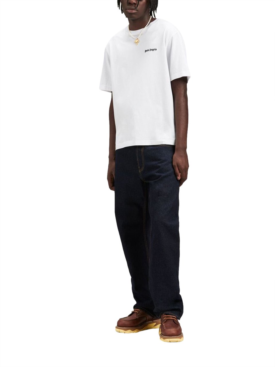 Palm Angels Palm Angels White cotton t-shirt Wit