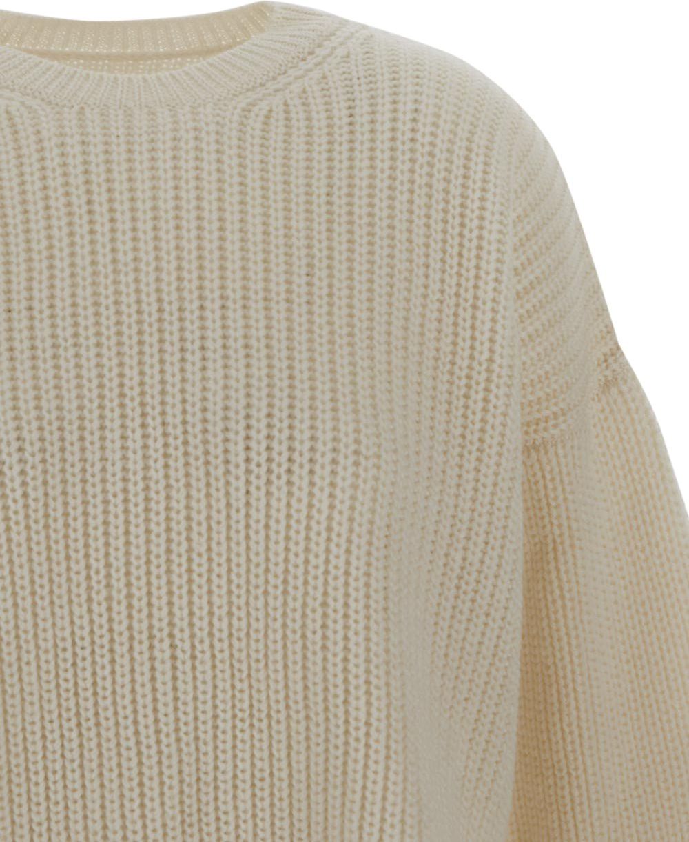 MM6 Maison Margiela Shirt Inserts Knit Sweater Wit