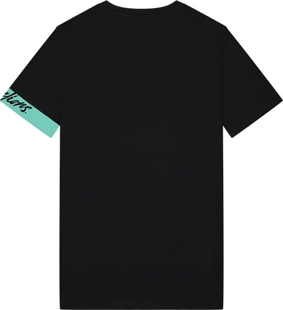 Malelions Captain T-Shirt - Black/Turquoi Zwart
