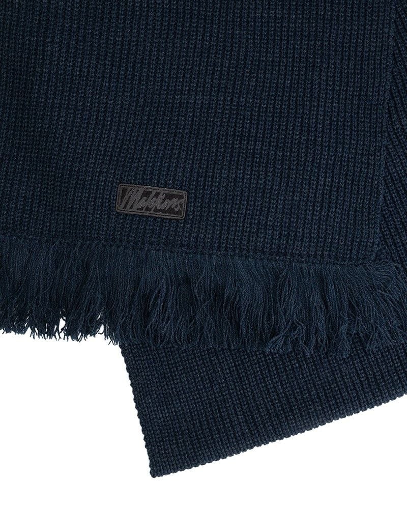 Malelions Knitted Scarf - Navy Blauw