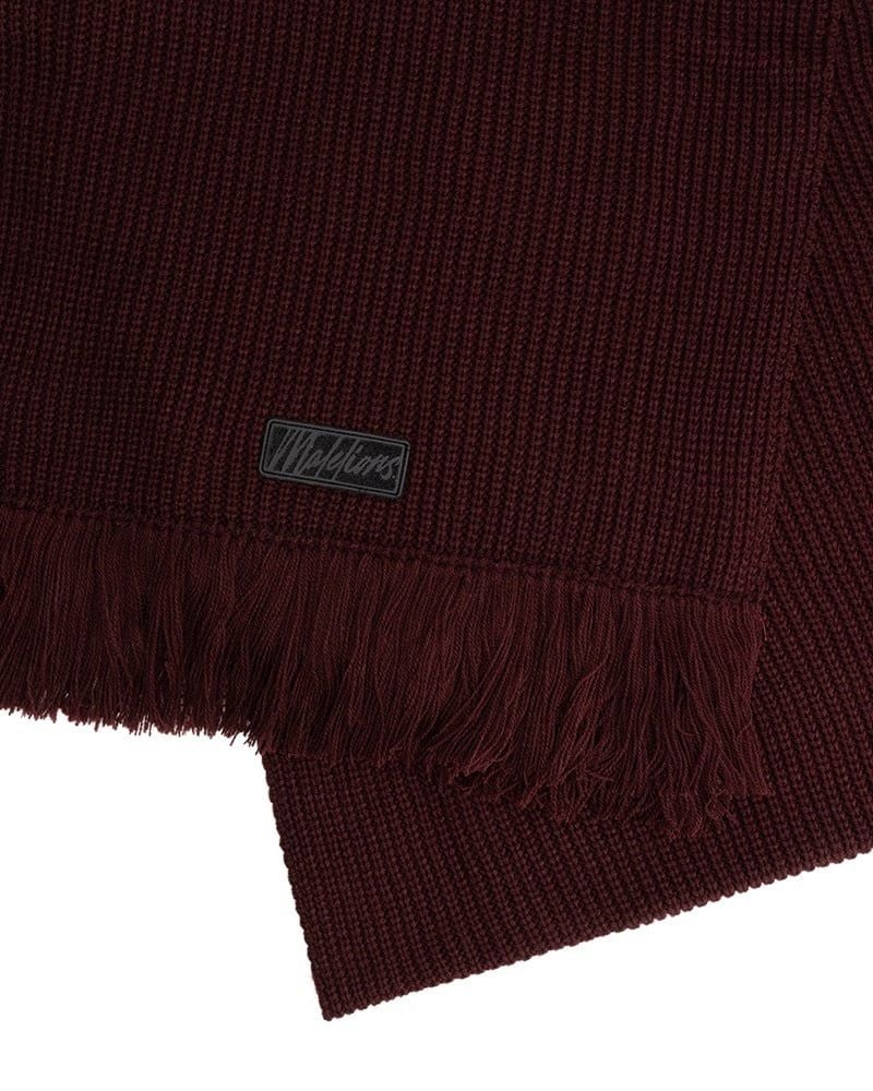 Malelions Knitted Scarf - Burgundy Rood