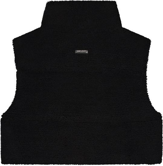 Malelions Cropped Sherpa Bodywarmer - Black Zwart