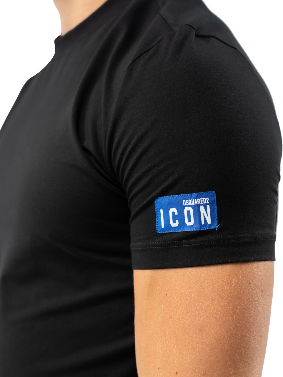 Dsquared2 Icon T-Shirt Heren Zwart/Blauw/Wit Zwart