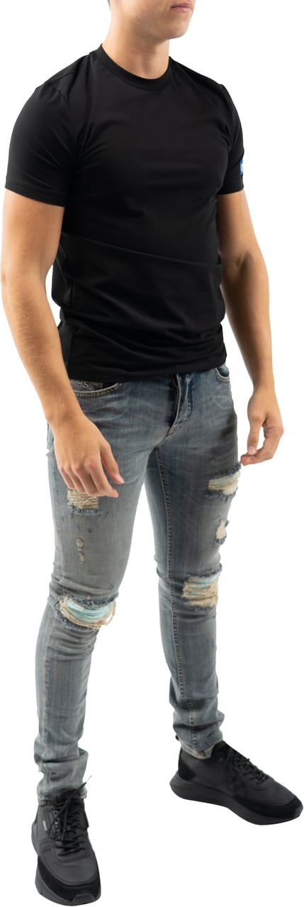 Dsquared2 Icon T-Shirt Heren Zwart/Blauw/Wit Zwart