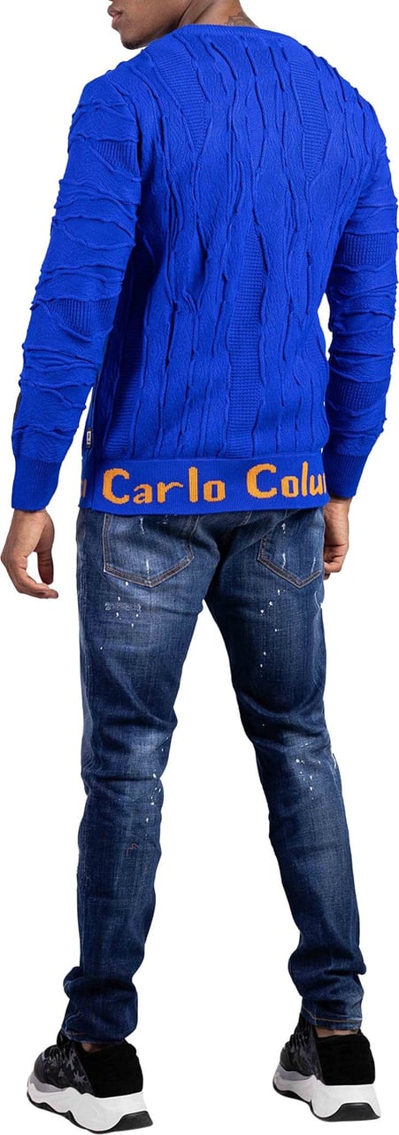Carlo Colucci C11706 14 Sweater Heren Blauw Blauw