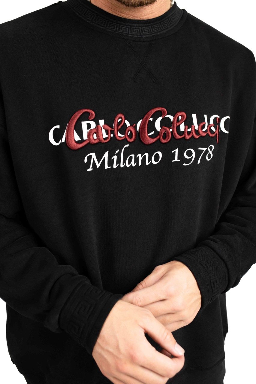 Carlo Colucci C5334 20 Sweater Heren Zwart Zwart