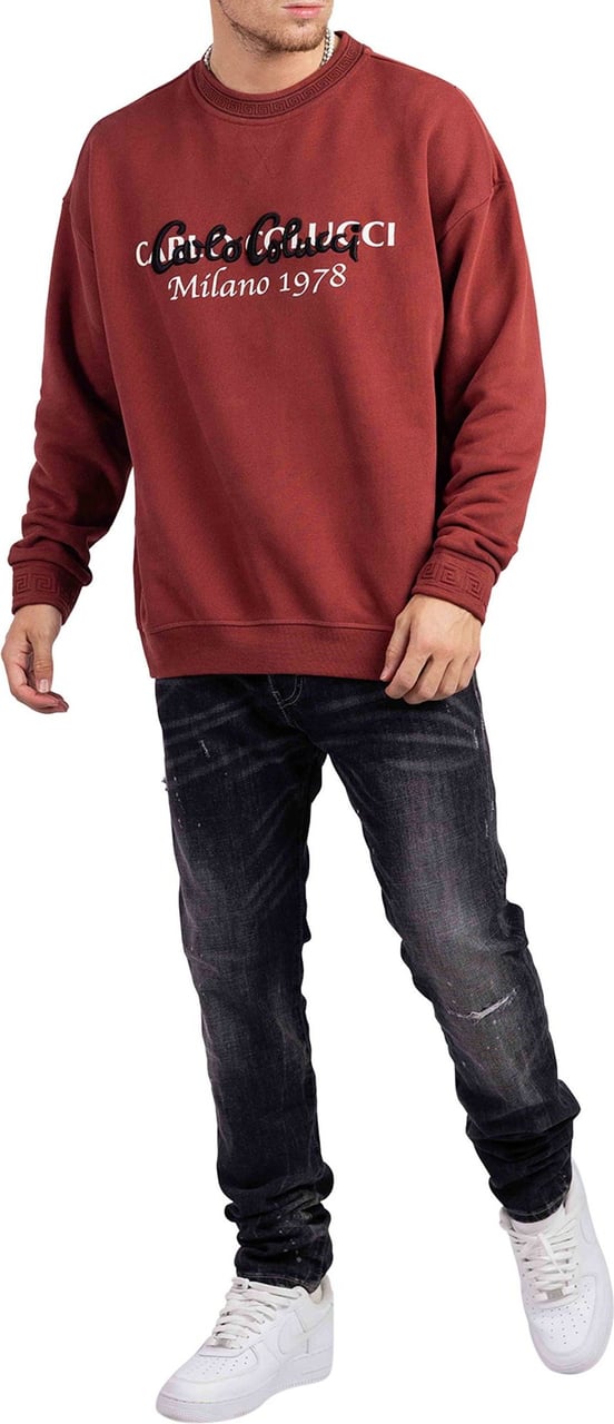 Carlo Colucci C5334 79 Sweater Heren Rood Rood