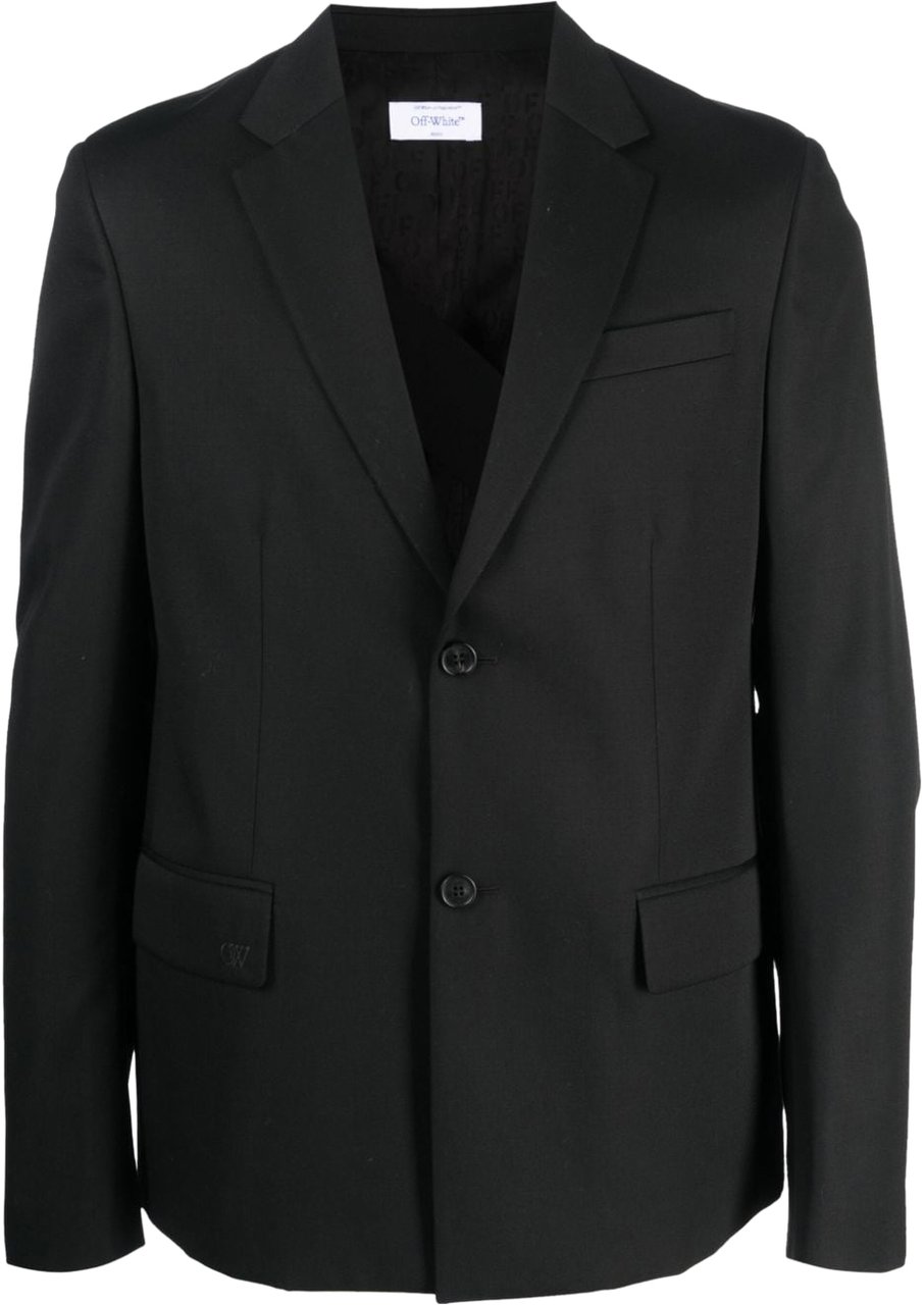 OFF-WHITE Ow Embroidered Strap Relax Zwart