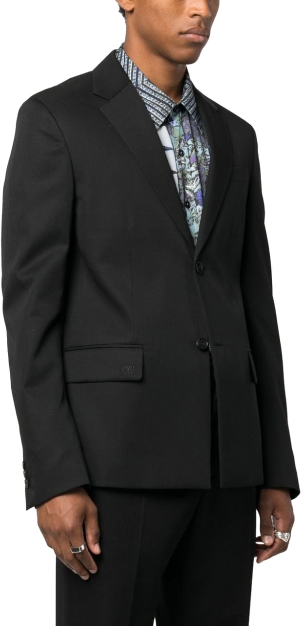 OFF-WHITE Ow Embroidered Strap Relax Zwart