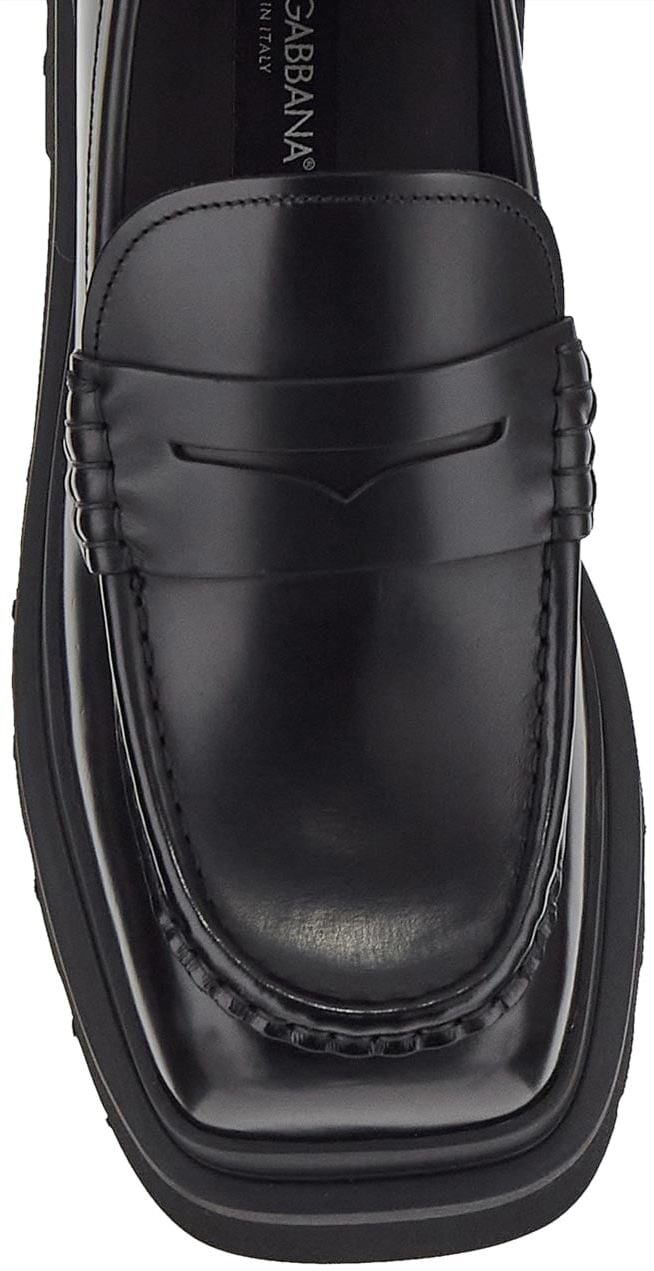 Dolce & Gabbana Leather Mocassins Zwart