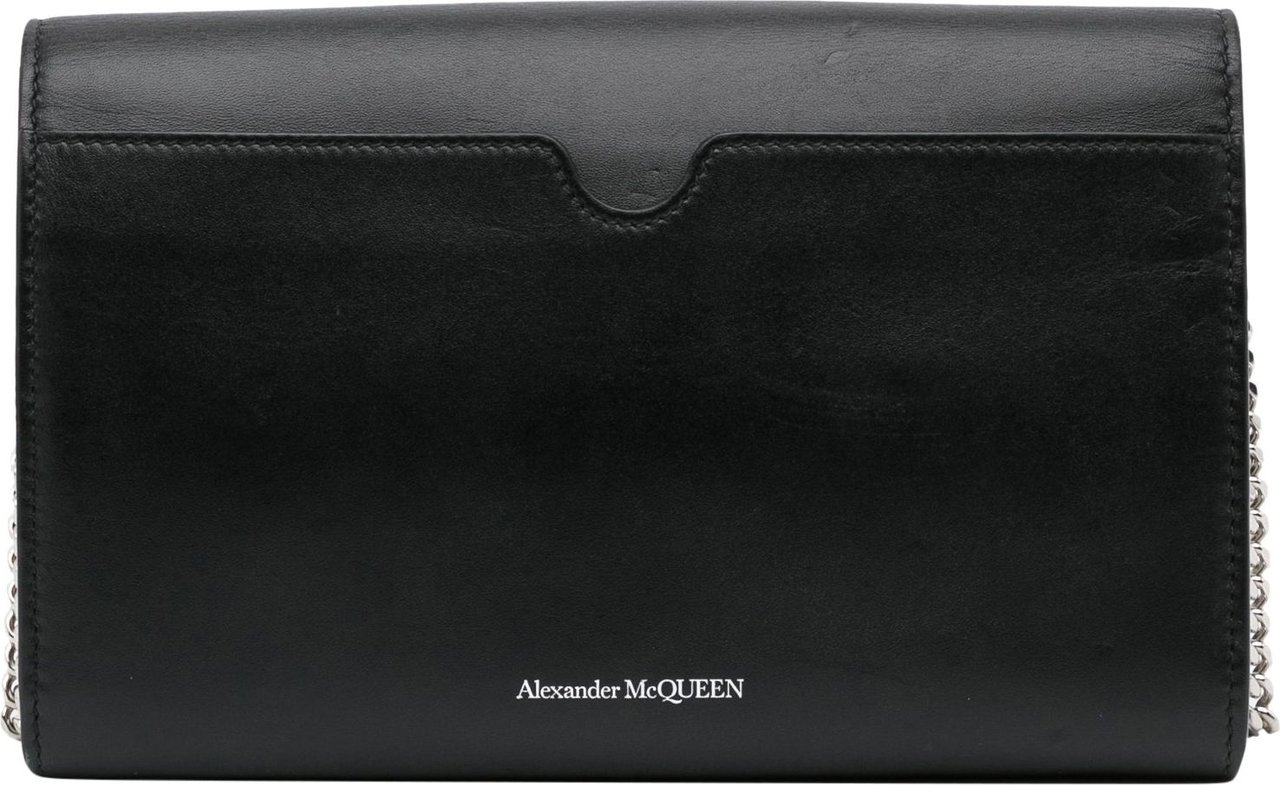 Alexander McQueen Pin Envelope Crossbody Zwart