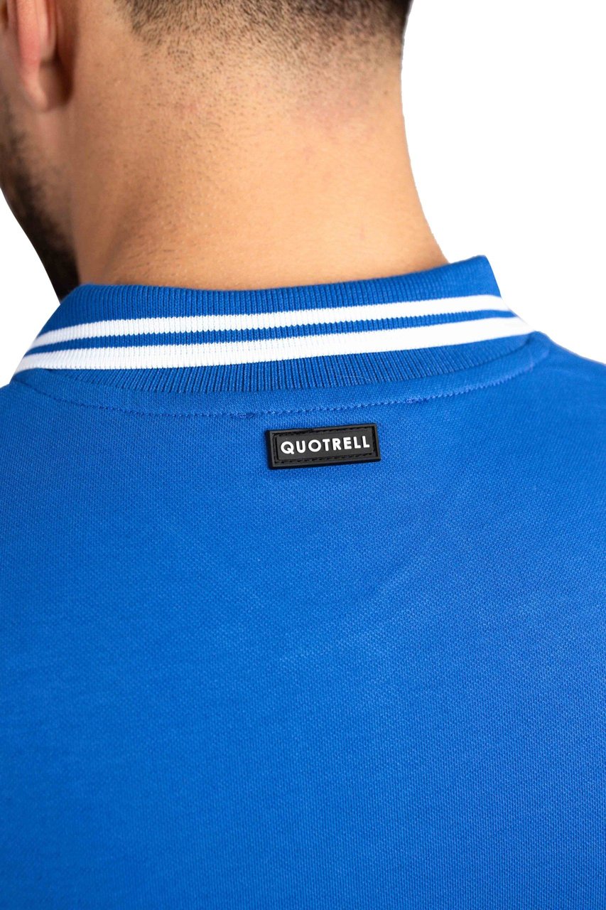 Quotrell Ithica Polo | Royal Blue/white Blauw