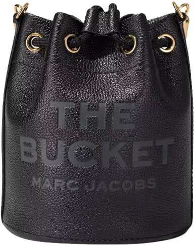 Marc Jacobs Macr Jacobs The Leather Bucket Black Bag Black Zwart