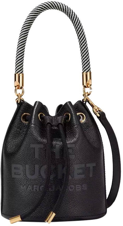 Marc Jacobs Macr Jacobs The Leather Bucket Black Bag Black Zwart