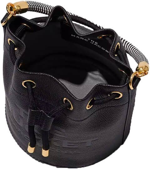 Marc Jacobs Macr Jacobs The Leather Bucket Black Bag Black Zwart