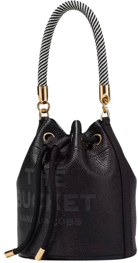 Marc Jacobs Macr Jacobs The Leather Bucket Black Bag Black Zwart