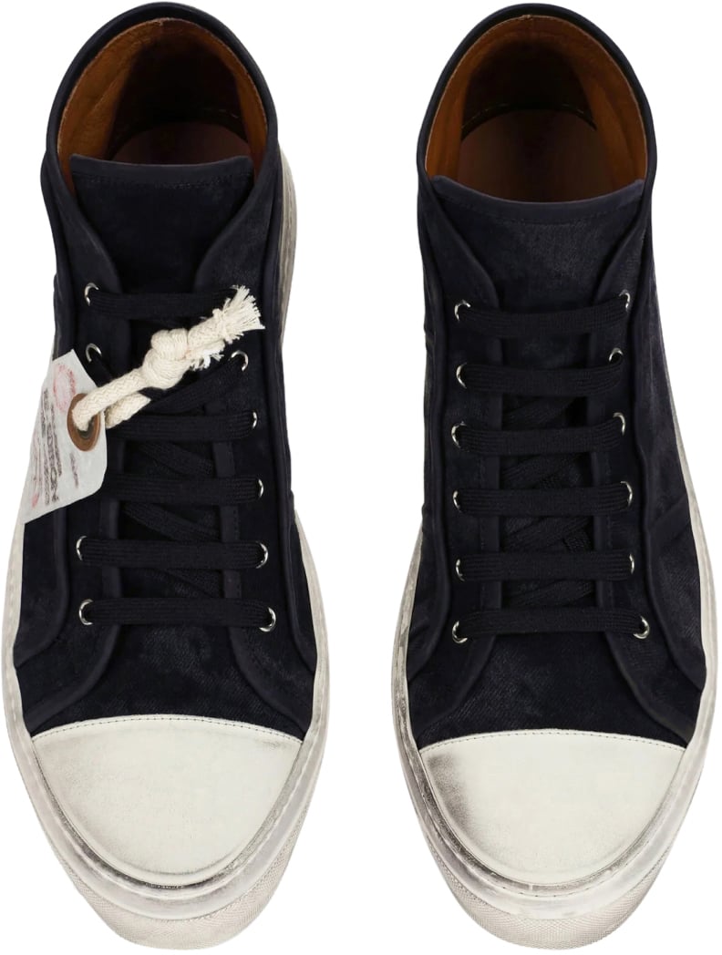 Dolce & Gabbana Re-edition Vintage Mid Top Sneakers Blauw