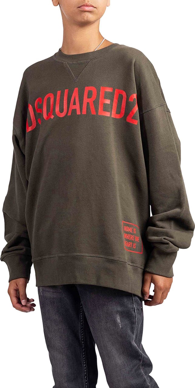 Dsquared2 Slouch Fit Sweater KIDS Army Groen