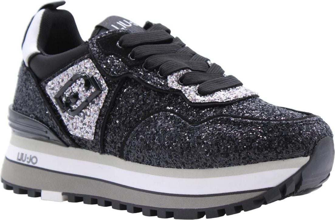 Liu Jo Sneakers Maxi Wonder Glitter Zwart Zwart