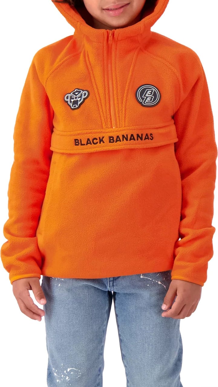 Black Bananas Jr Anorak Fleece Hoody Oranje