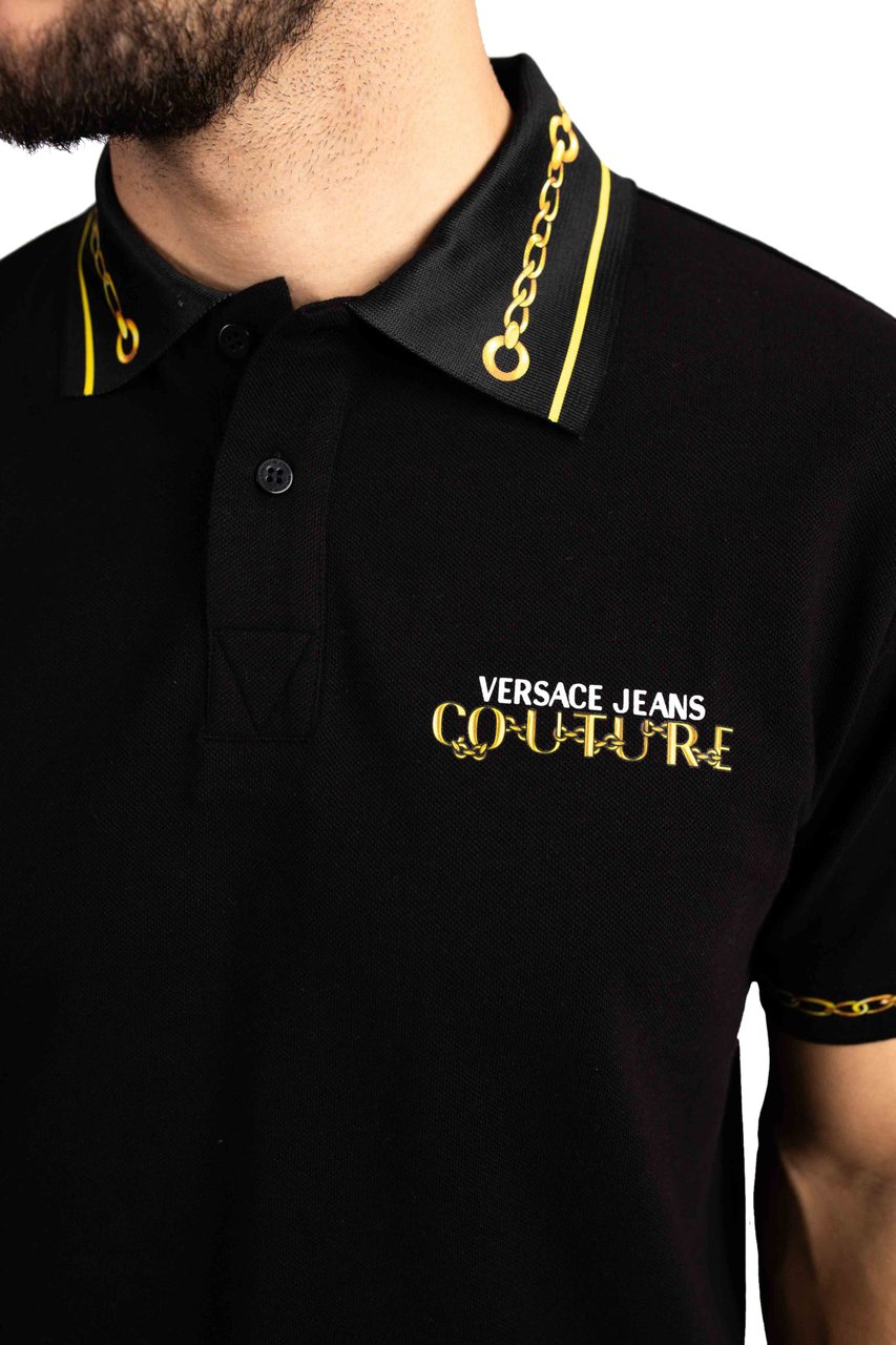 Versace Jeans Couture Versace Jeans Couture T-shirts And Polos Black Zwart