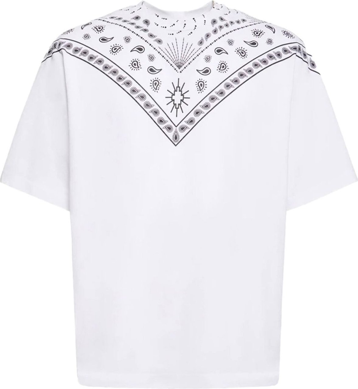 Marcelo Burlon Oversized White Bandana Shirt Wit