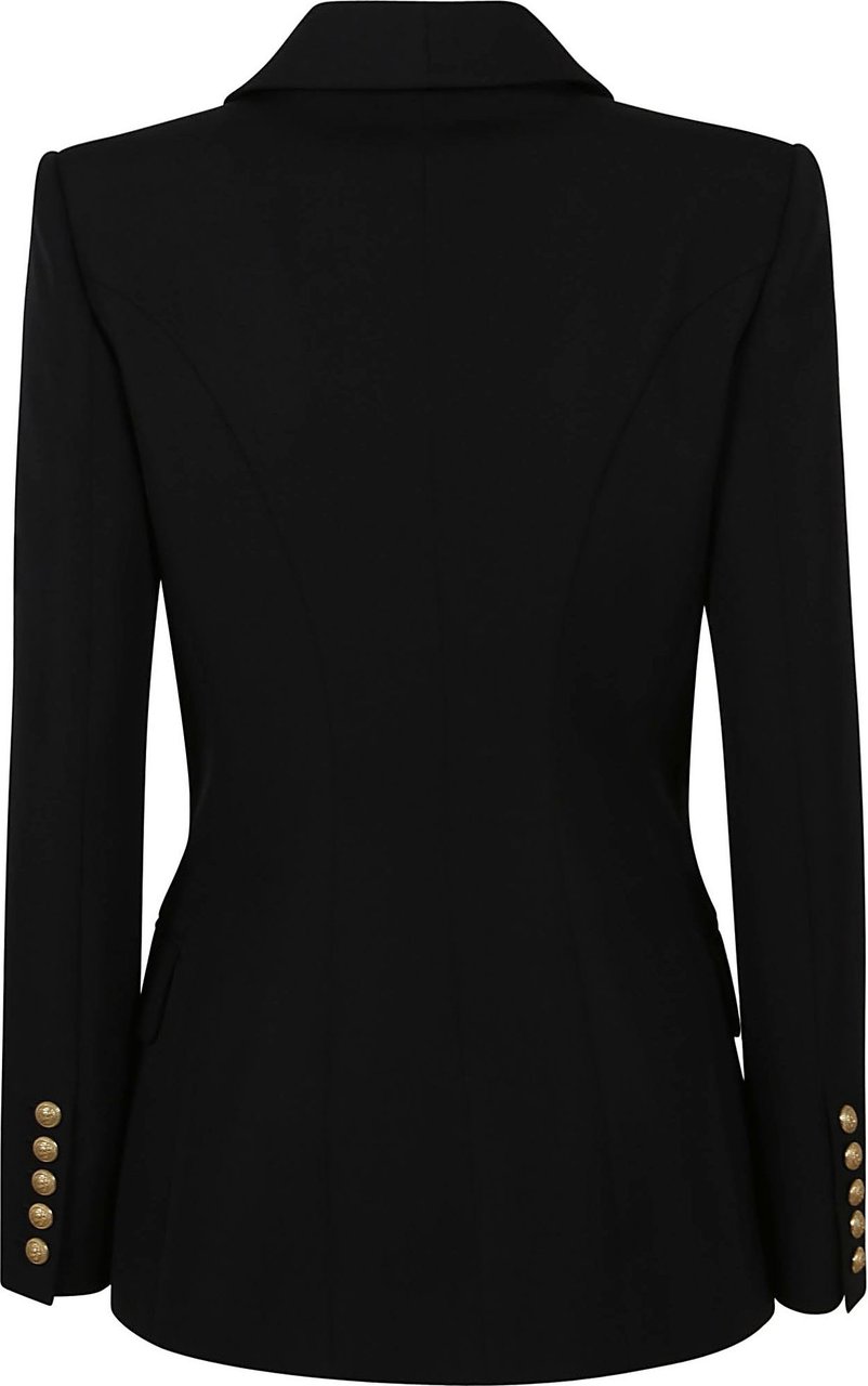 Balmain btn shawl collar gdp jacket Zwart
