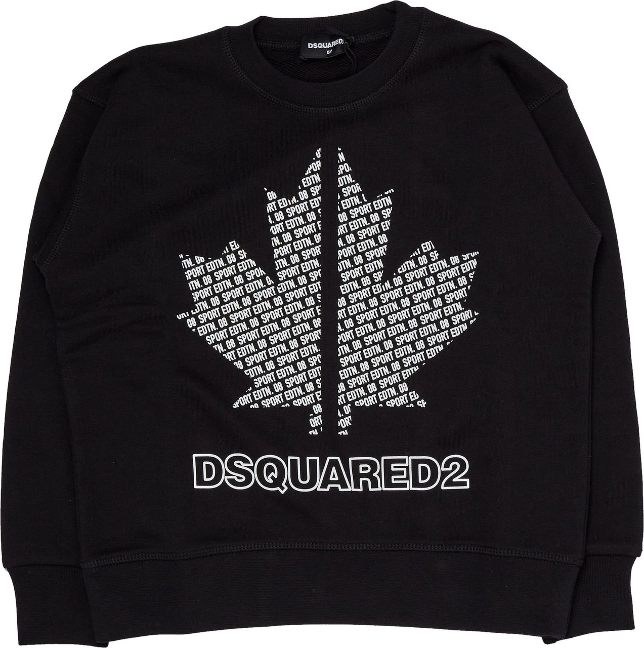 Dsquared2 Dsquared Sweater Neckround Maxifoglia Male Zwart
