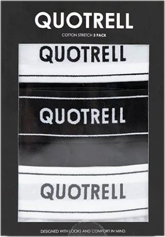 Quotrell Boxershort 3-Pack Zwart/Wit Wit