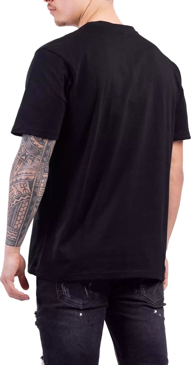 24 Uomo Basic T-Shirt Zwart Heren Zwart