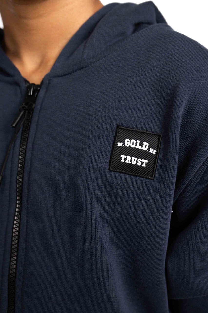 In Gold We Trust Kids The Adult Salute Blauw