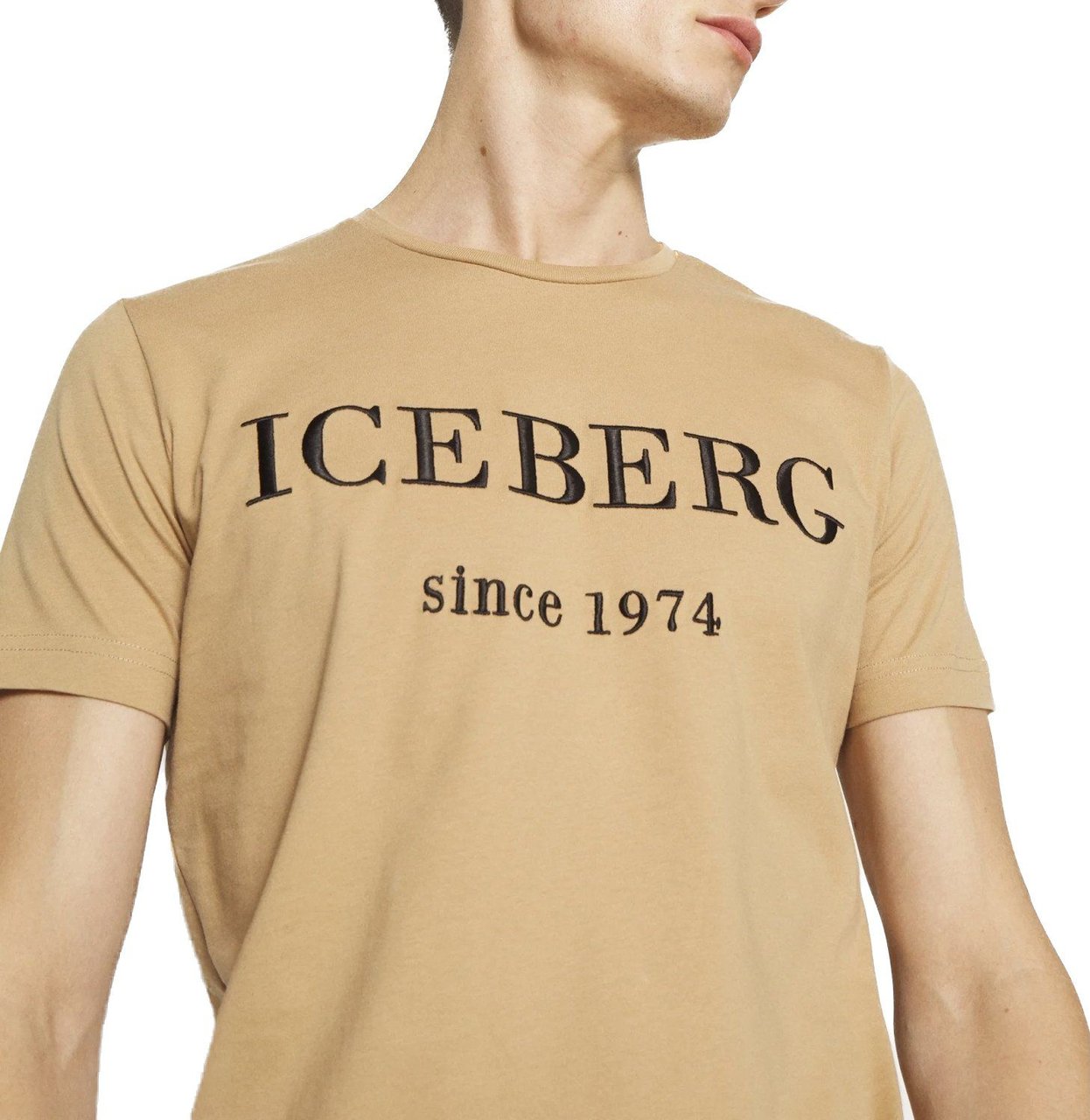 Iceberg Branding Logo Tee Taupe Taupe