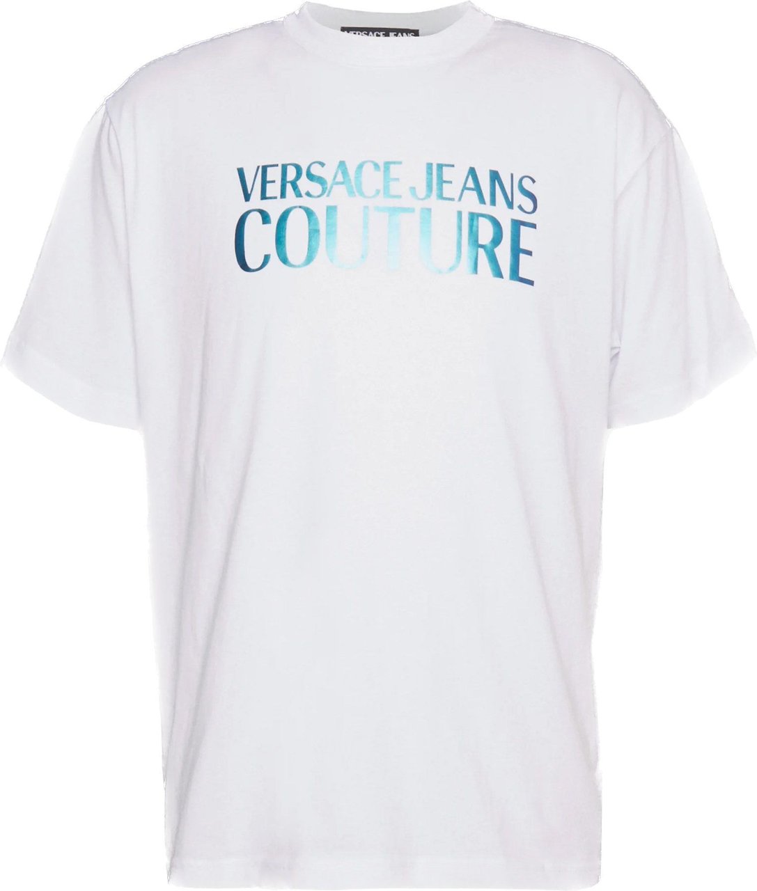 Versace Jeans Couture Branding T-shirt Iridescent White Wit
