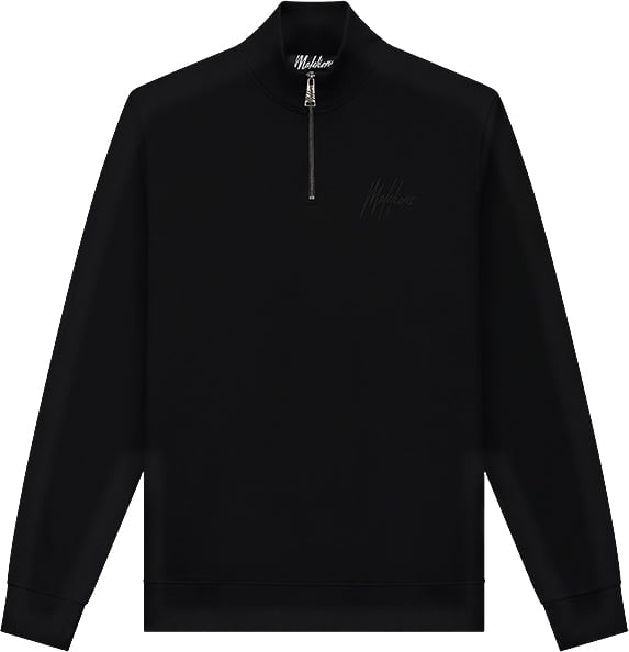 Malelions Men Turtle Half Zip - Black Zwart