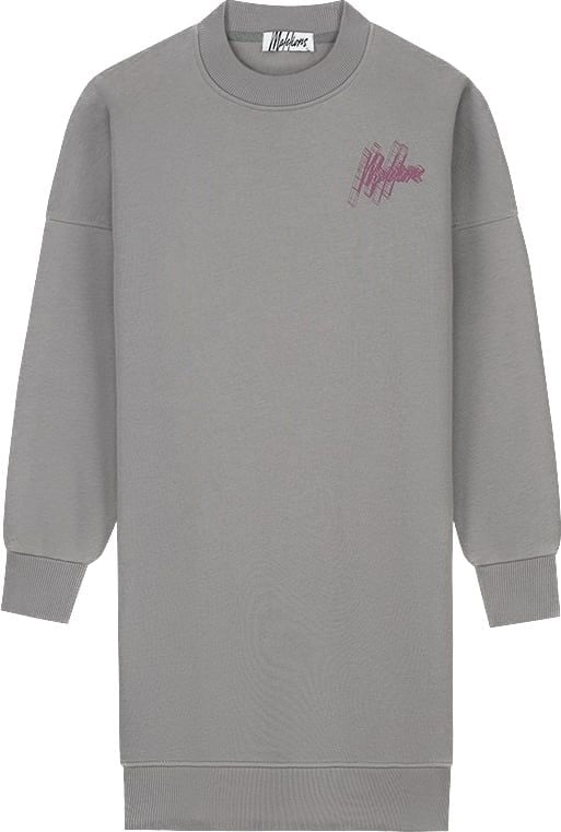 Malelions Women Reserved Sweater Dress - Grey Grijs
