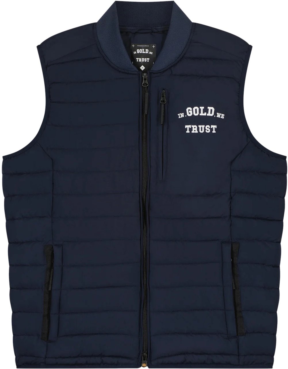 In Gold We Trust Heren The Glory Bodywarmer Blauw