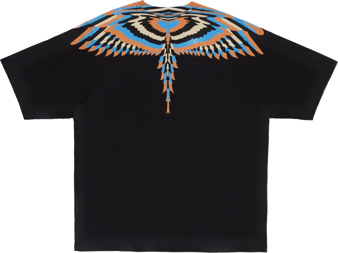 Marcelo Burlon Optical Wings Oversized Tee Zwart