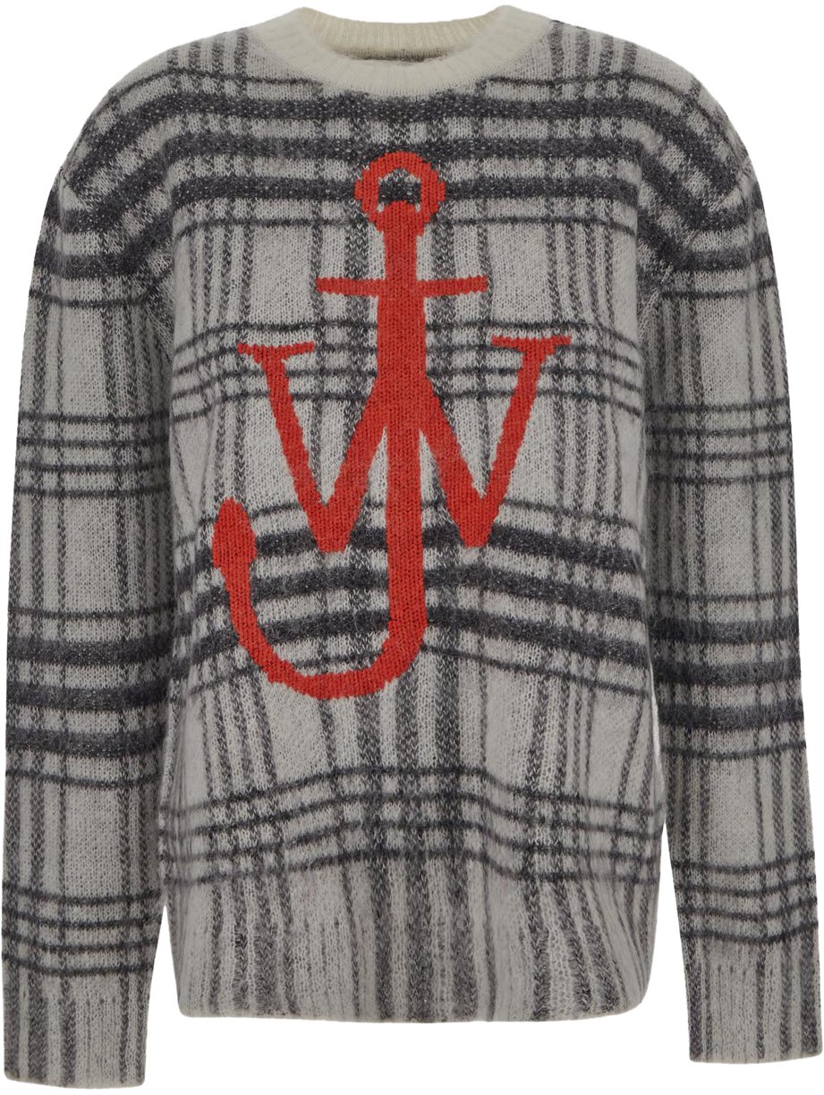 J.W. Anderson J.W. Anderson Embroidered nylon blend oversize sweater Divers