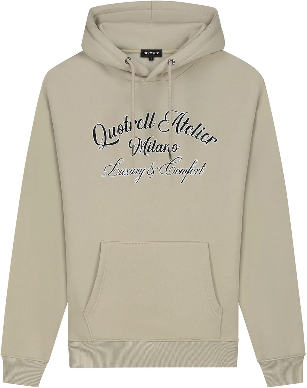 Quotrell Atelier Milano Chain Hoodie | Dark Beige/white Beige