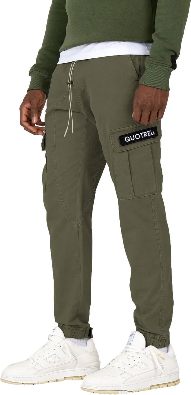 Quotrell Brockton Cargo Pants | Army Green/white Groen