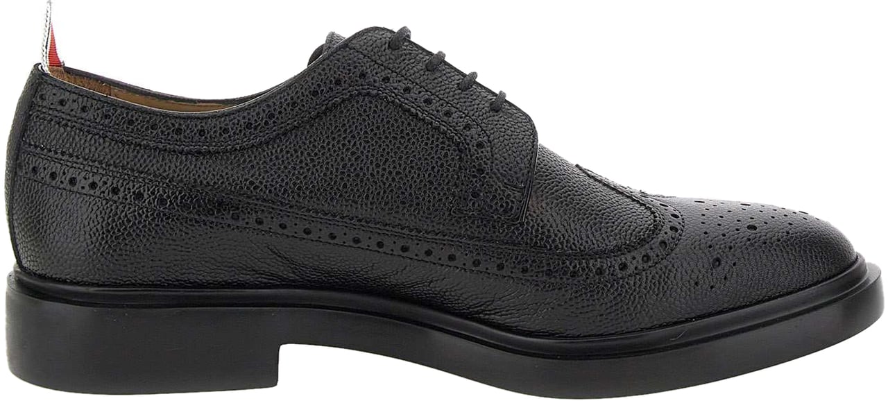 Thom Browne Thom Browne Black leather lace-up shoes Zwart