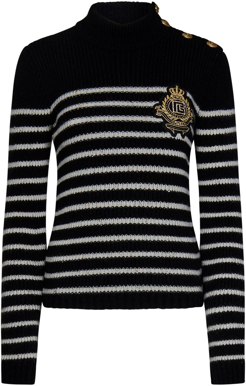 Balmain Sweaters Blacknatural Zwart